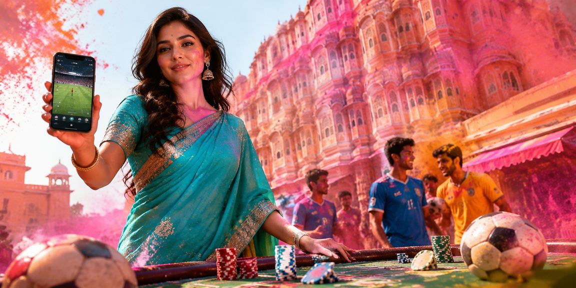 Player in Jaipur enjoying Aviator alongside football betting