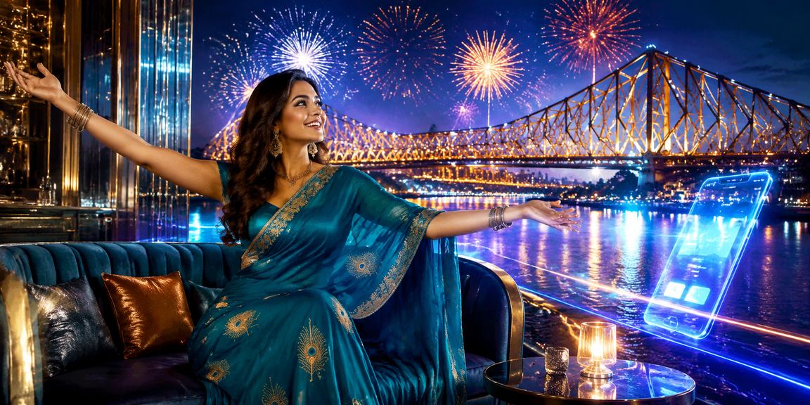 Mobile user enjoying online Rummy with payments in Kolkata